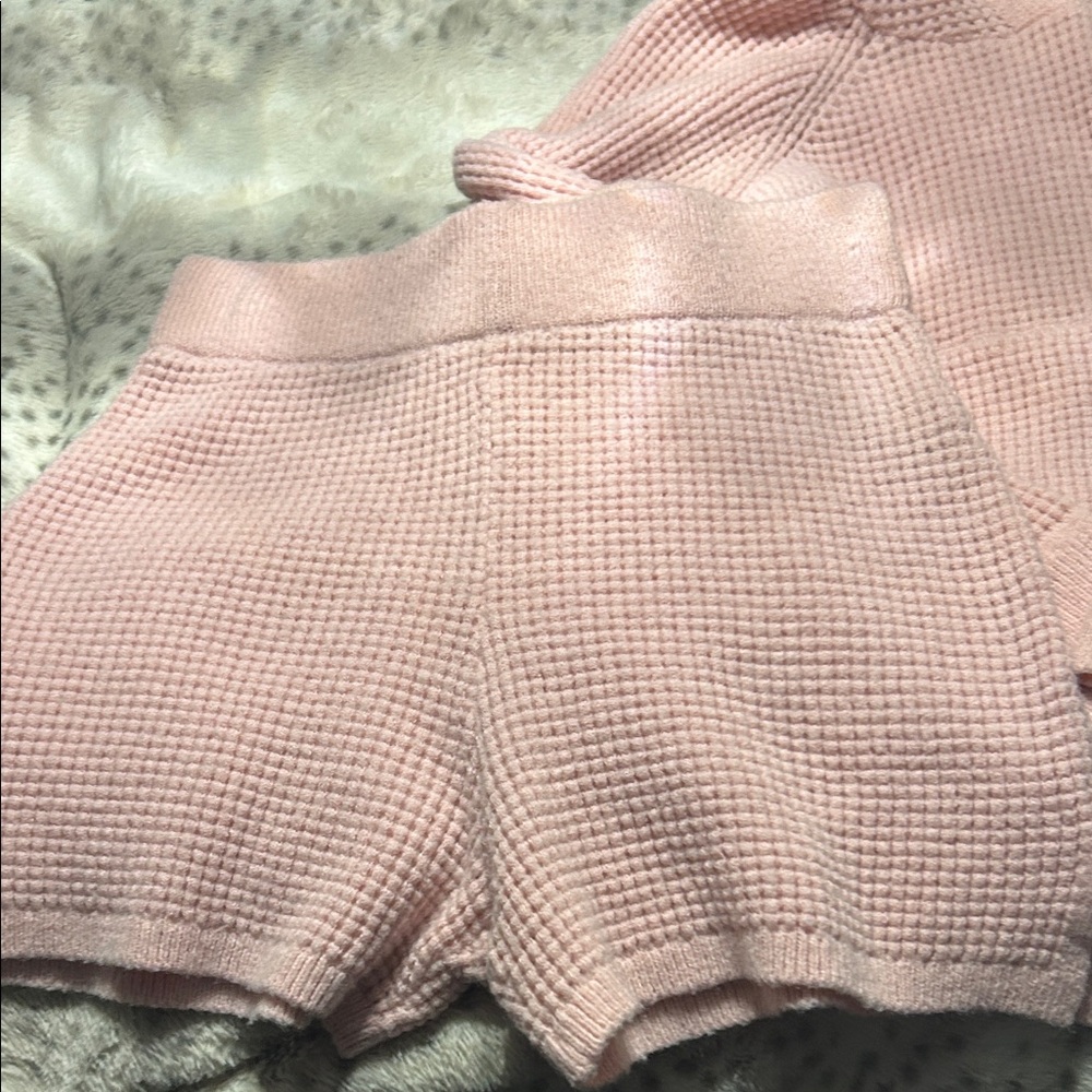 Celebrity Pink Waffle Knit Hoodie - Light Pink - Picture 2 of 3